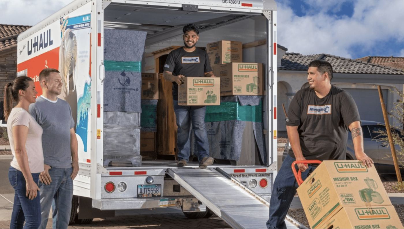 Moving Help crew loading a U-Haul truck